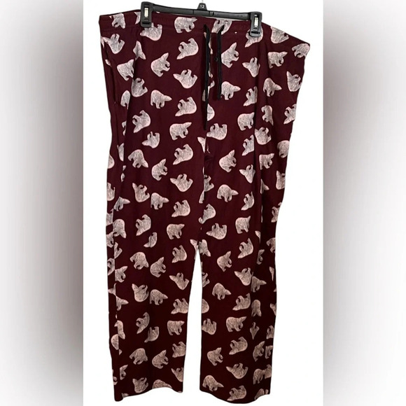 Stafford Other - Stafford Sleep Pants Maroon Color with White Polar Bears Size XL